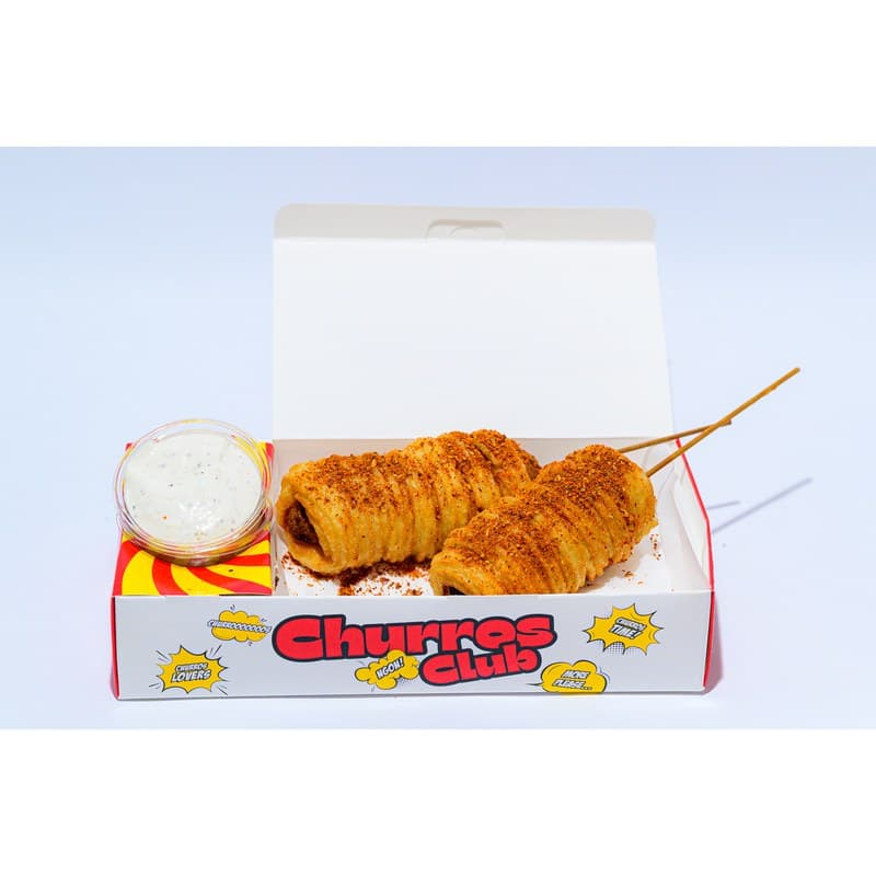Cheese Sausage Churro Roll, freshly made