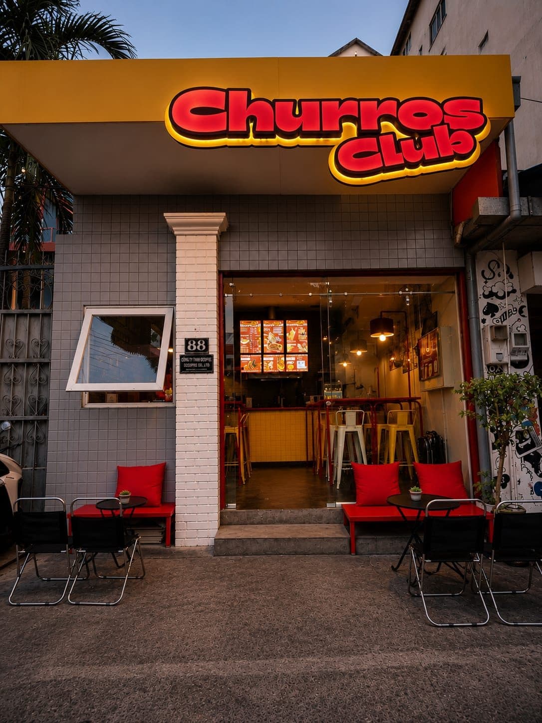 Churros Club storefront at 88 Xuân Thủy, Thảo Điền